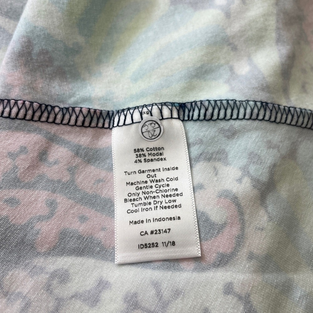 Talbots Womens Blue Pink Floral Paisley Sleeveless Keyhole Maxi Dress Medium - Picture 7 of 9
